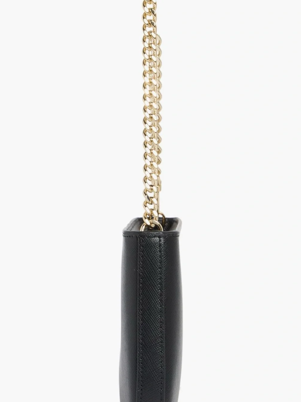 kate spade Black Leather Shoulder Bag with Gold Chain Strap